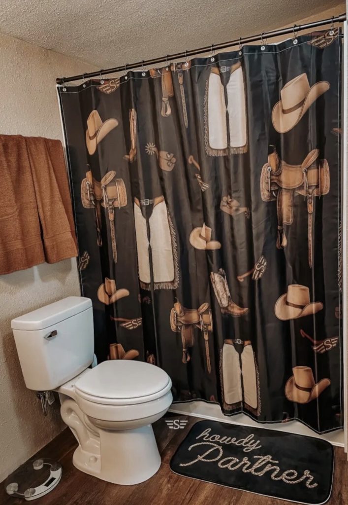 Western-Print Shower Curtain