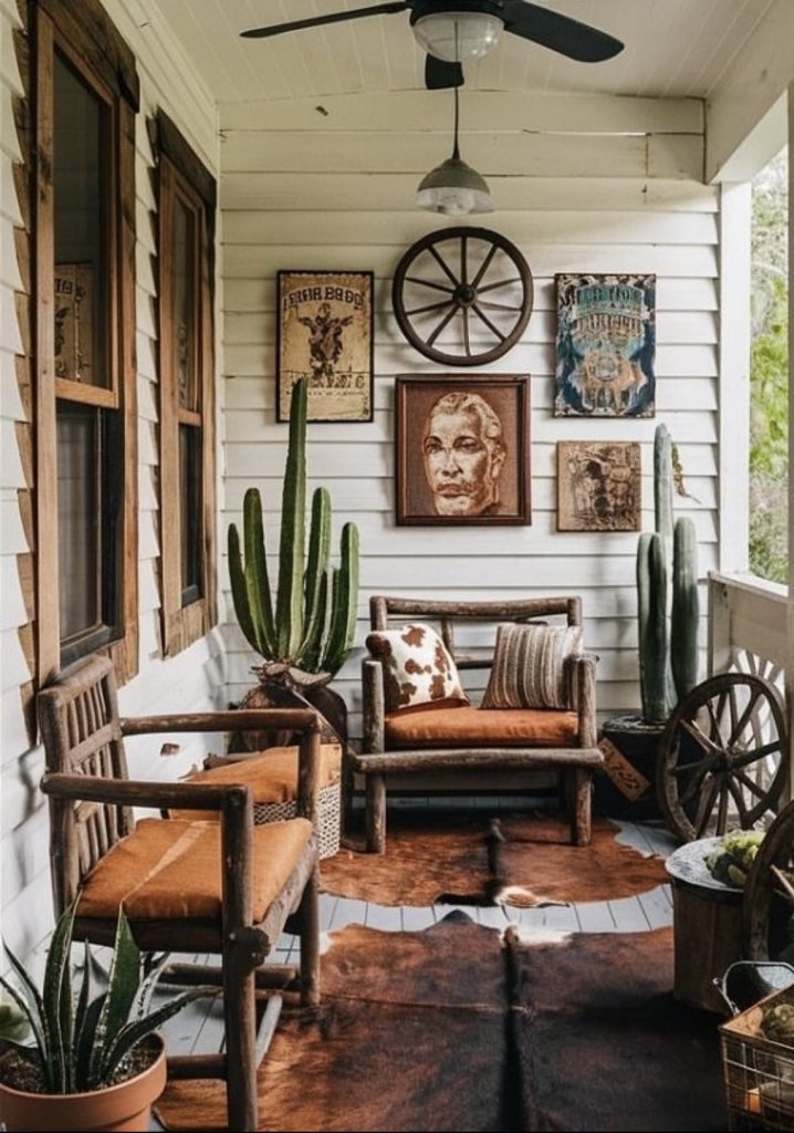 Rustic Western Front Porch Decor Ideas