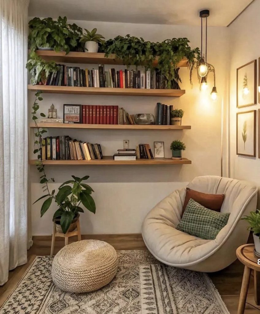 Cozy reading nook