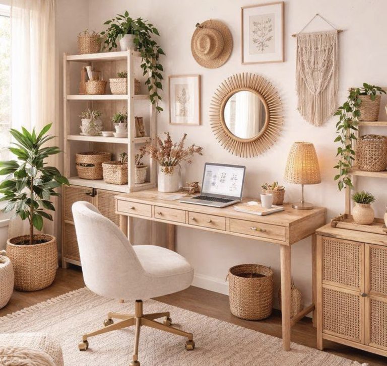 10 Modern Boho Home Office Decor Ideas For Women