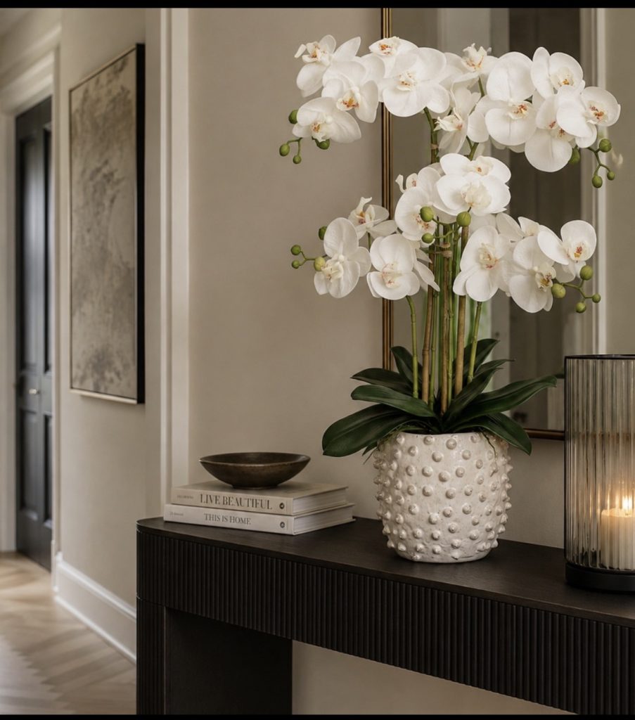 Minimalist luxury entryway with personal touch 