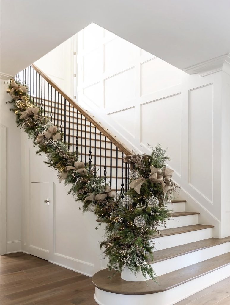 How To Decorate Staircase Railings For Christmas