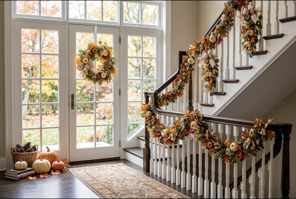 Wreath at the entrance door 