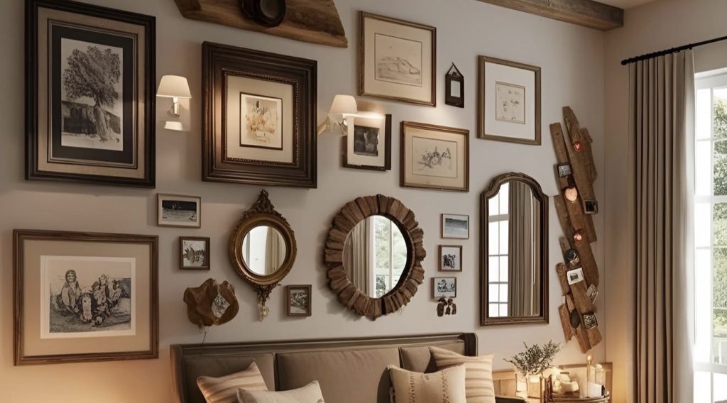 Mirrors mixed with art