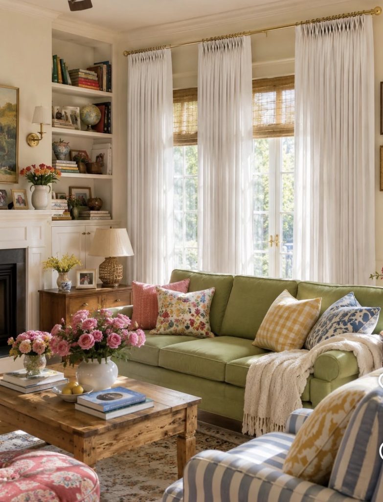 Linen curtains