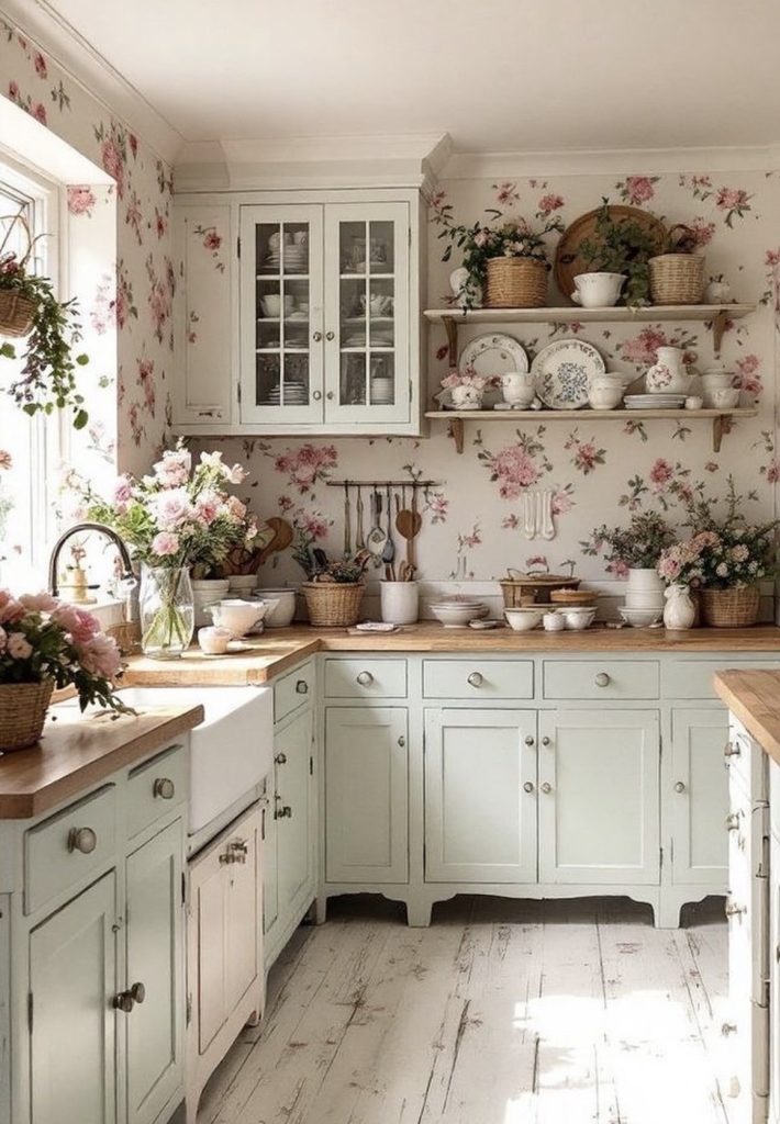 Floral wall paper 