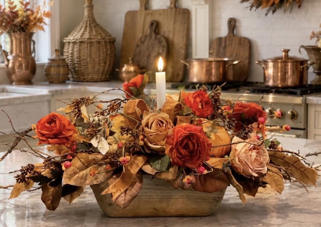 Floating Candle and Cranberry Bowl
