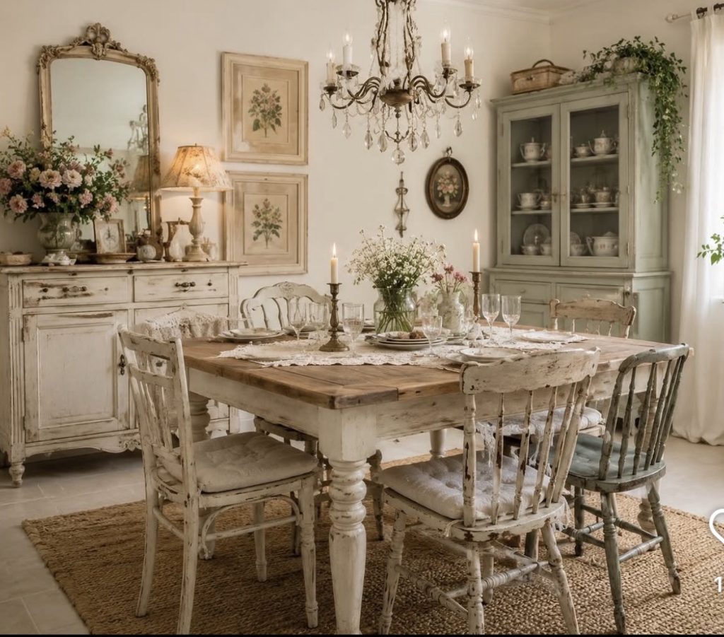 Distressed dining table 