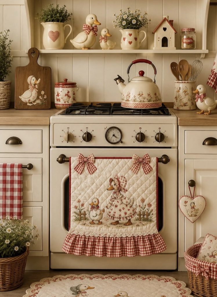 Gingham and Cherry Print