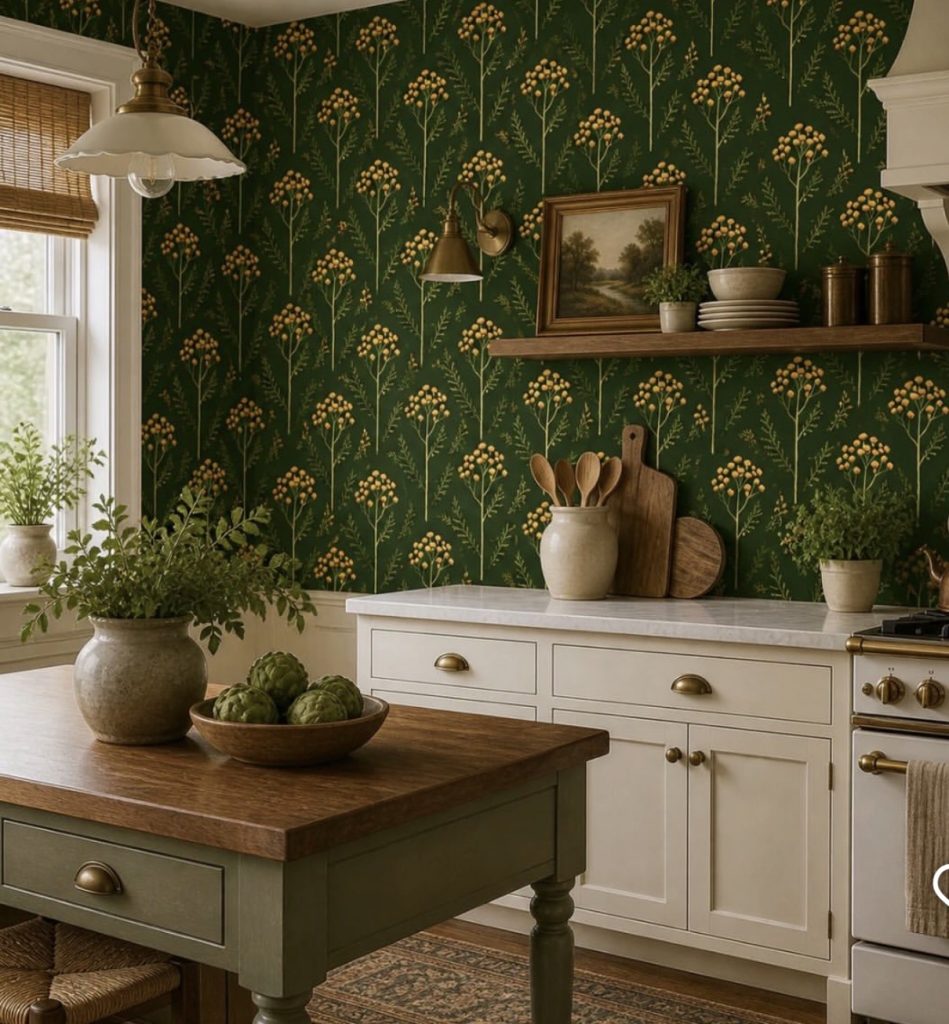 Vintage floral wallpaper 