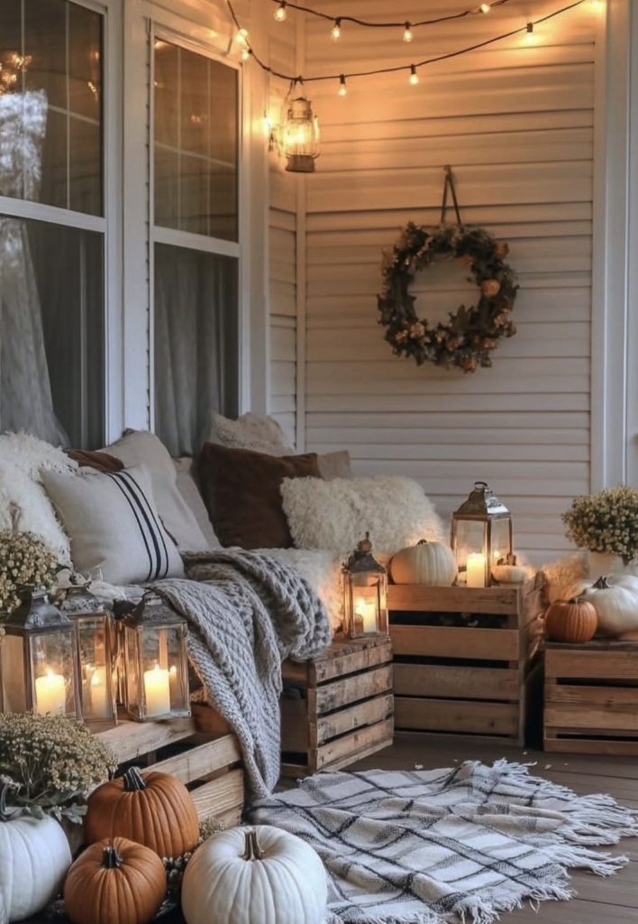 Cozy Corner With Blankets