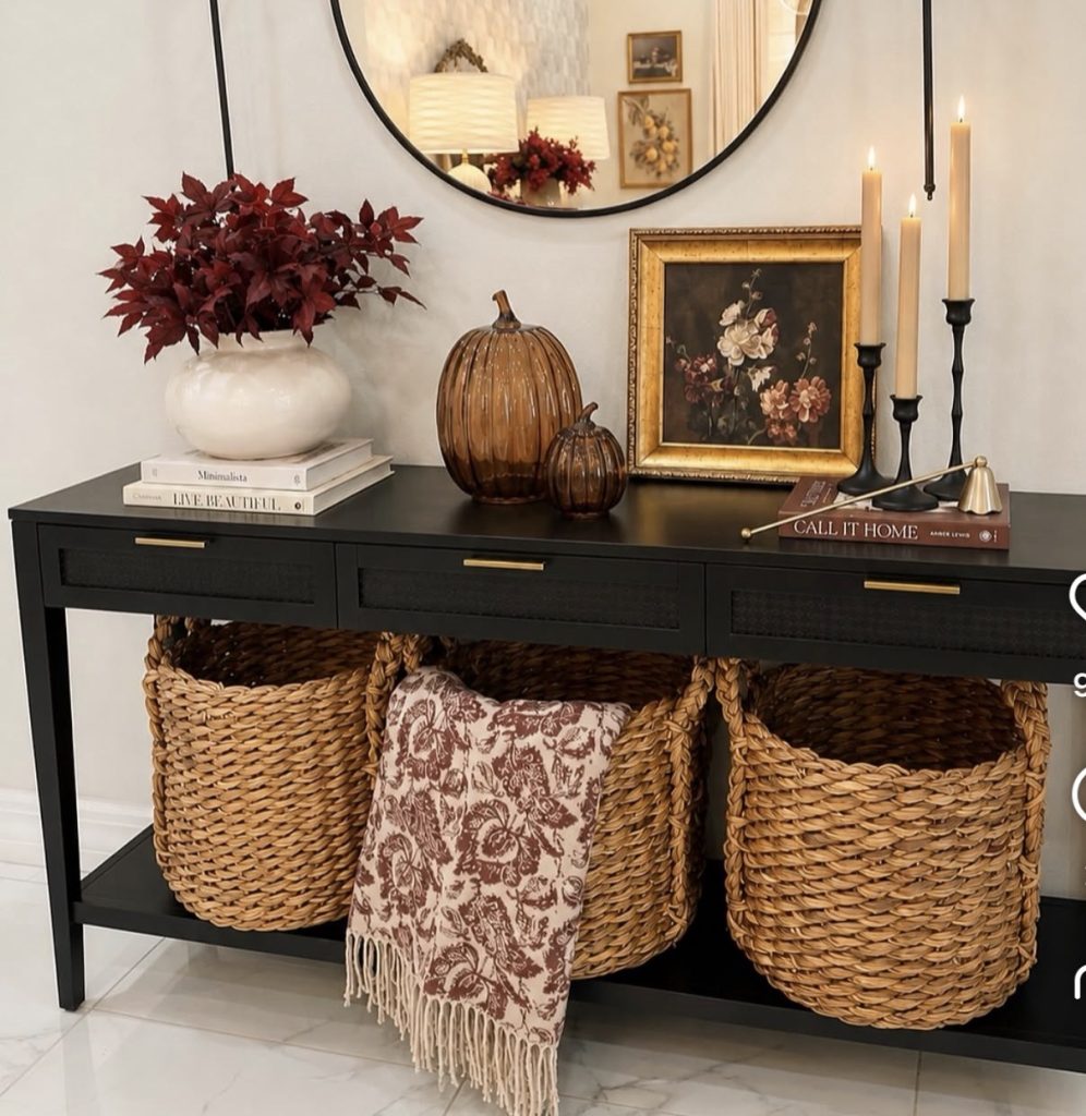 Harvest-Themed Console Table 