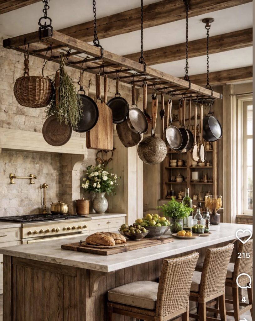 Ladder shelf for pots and kitchen utensils 