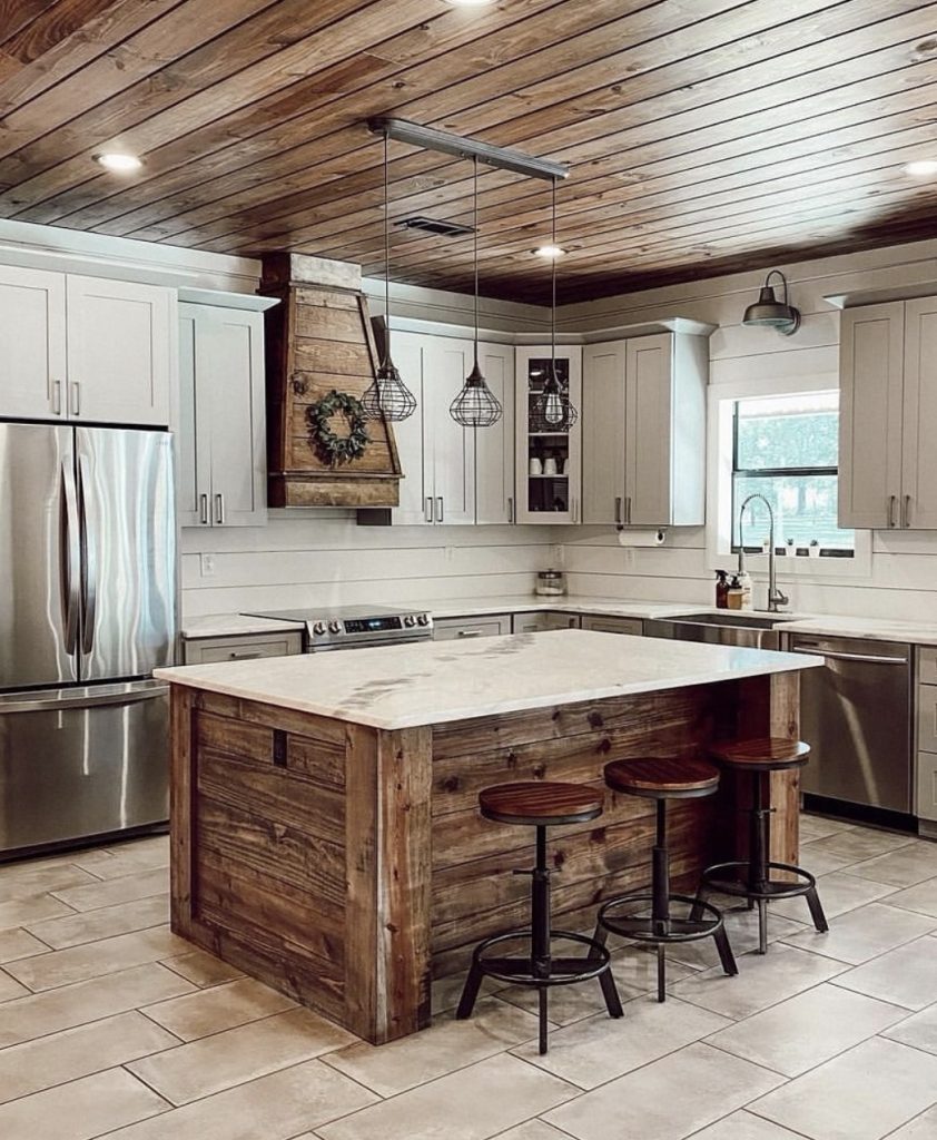 Rustic kitchen island ideas