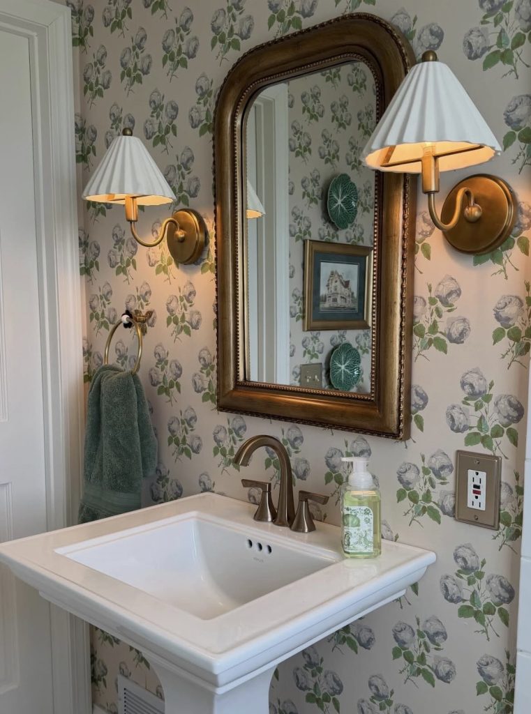 Shabby chic bathroom with hardware