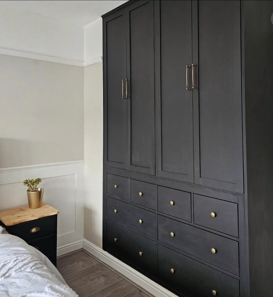 Repurposed Kitchen Cabinet Into Bedroom Storage