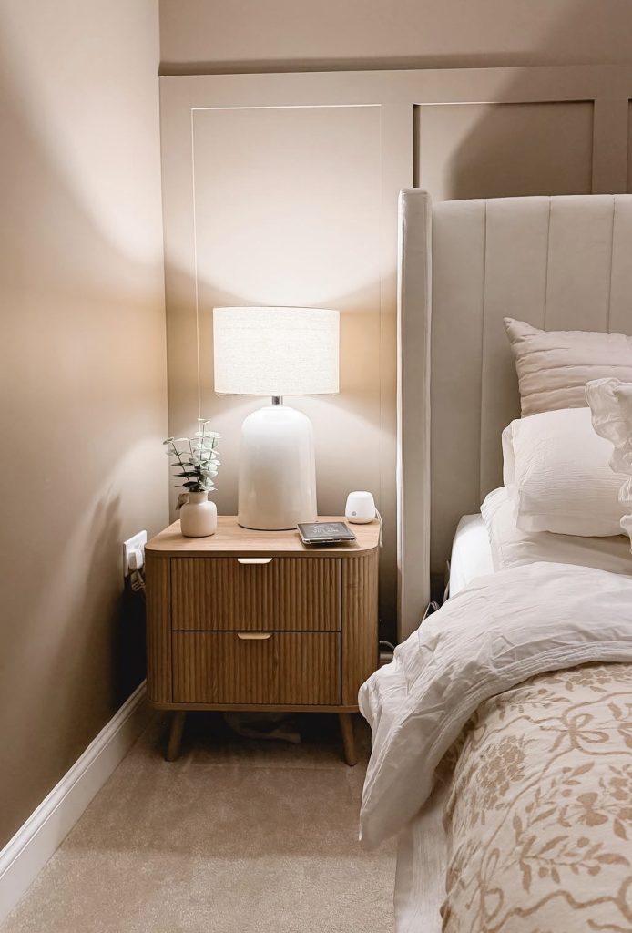 Lamp table on night stand