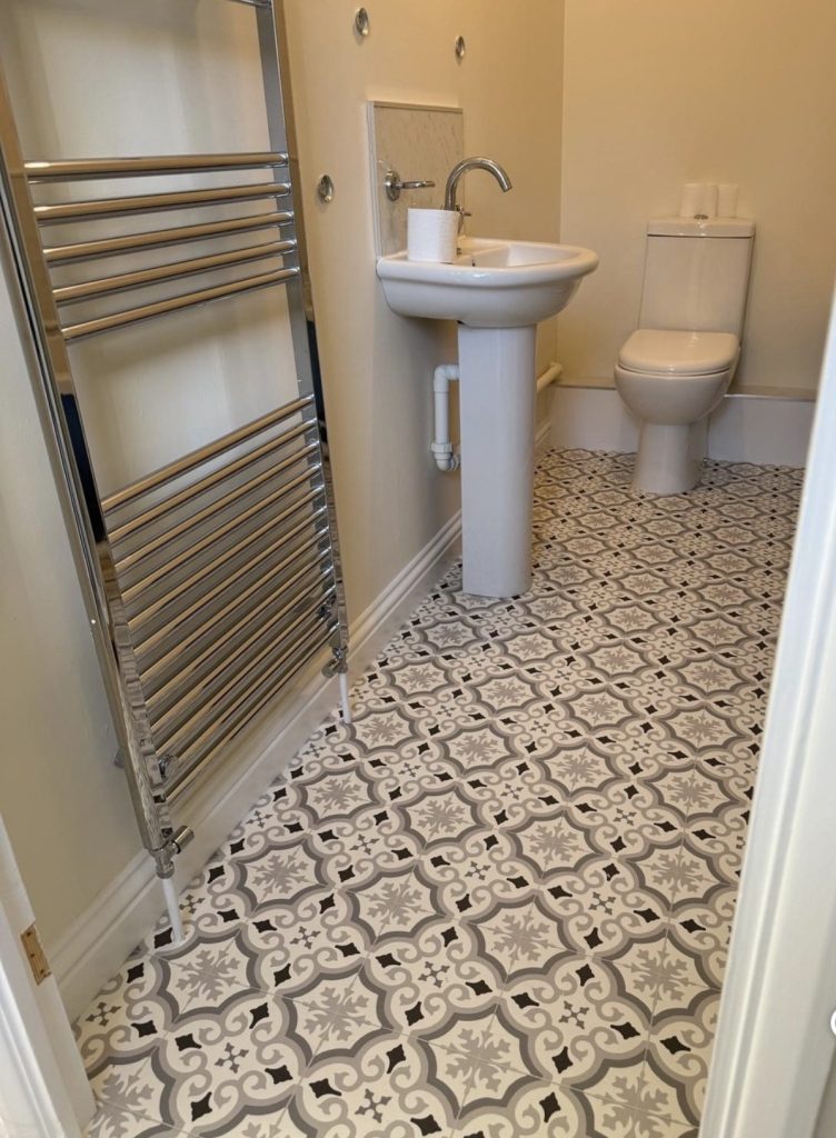Try Peel-and-Stick Vinyl Floor Tiles