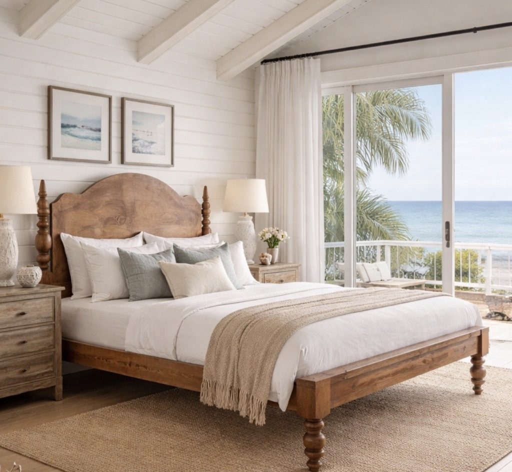 Coastal Farmhouse Bedroom Furniture Ideas
