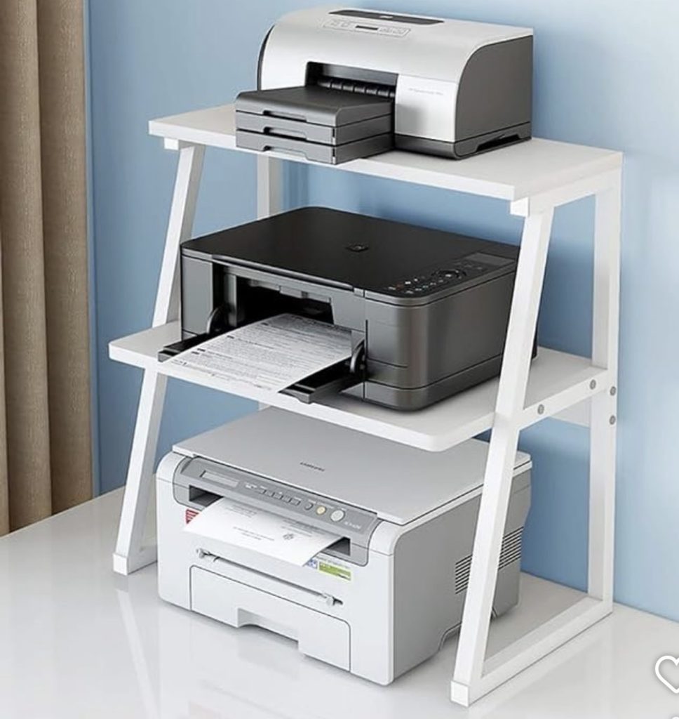 Bar Cart Turned  Into A Printer Station