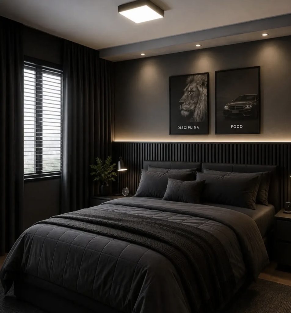 Black and Gray Two-Tone Accent Wall