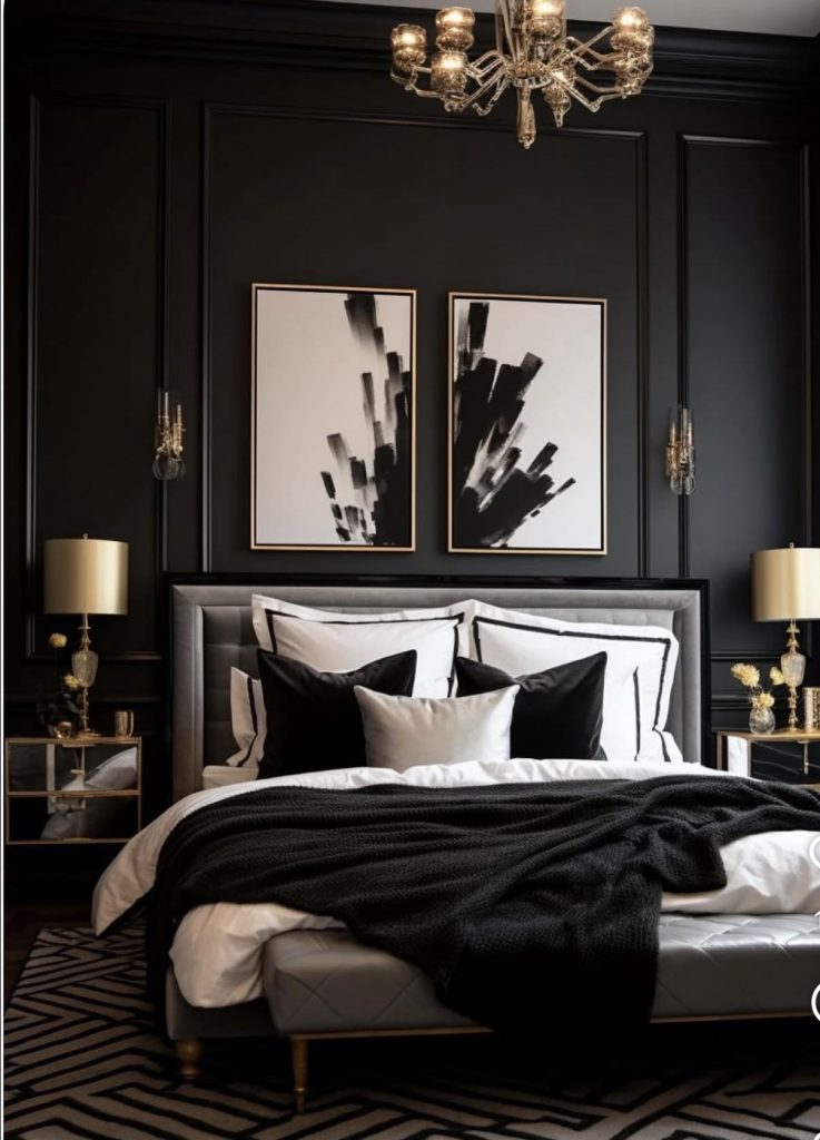 Metallic Accents on a Black Base