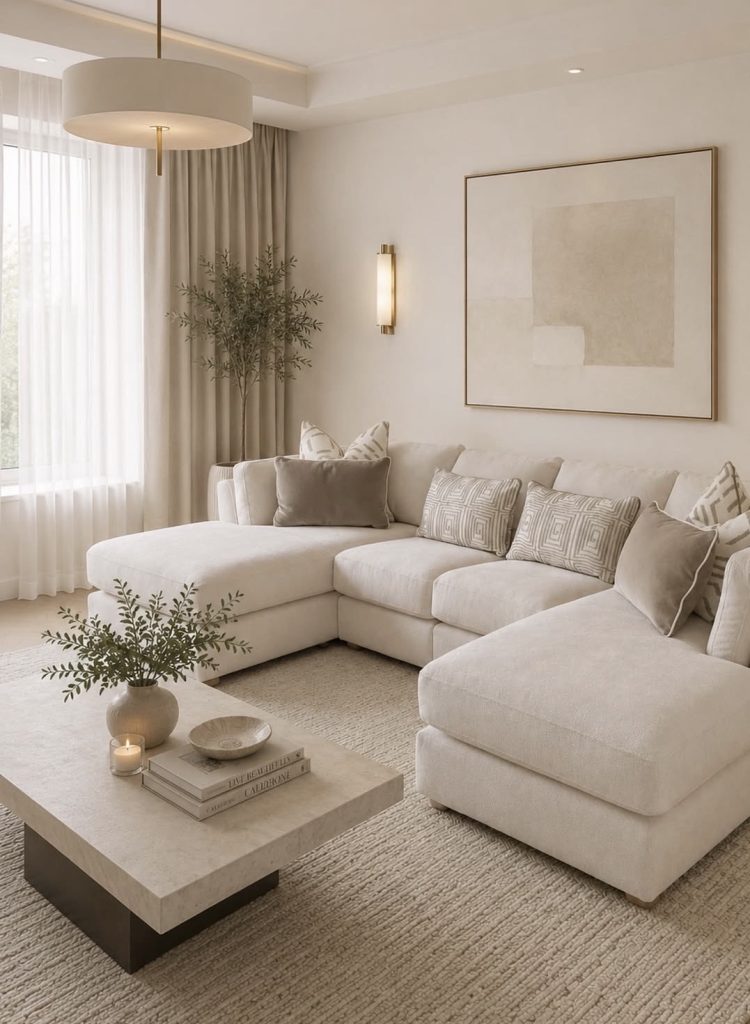 U-Shaped Couch Living Room Layout Ideas for Small Spaces