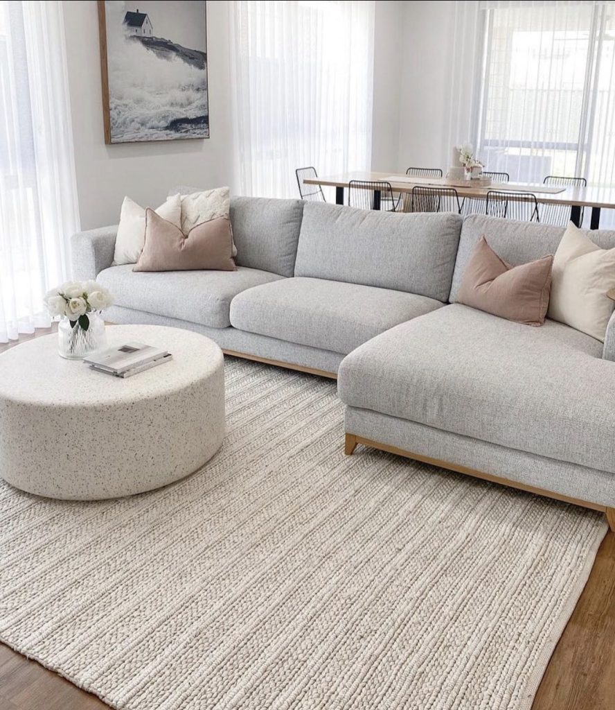 Soft wool area rug