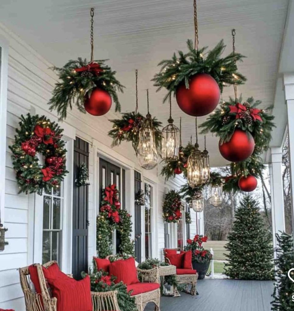 Red and Green Porch Corner