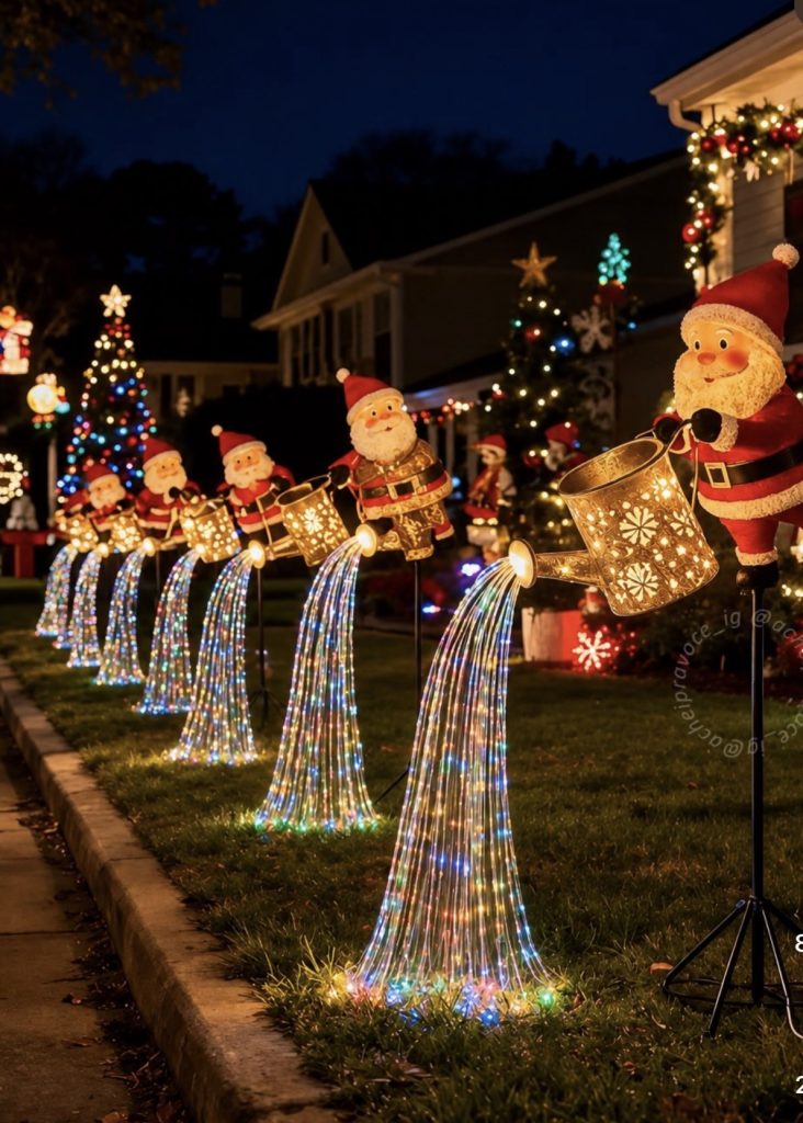 Simple Lighted Christmas Yard Display