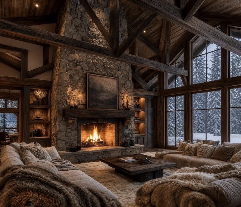 10 Rustic Winter Cabin Living Room Decor Ideas You’ll Like