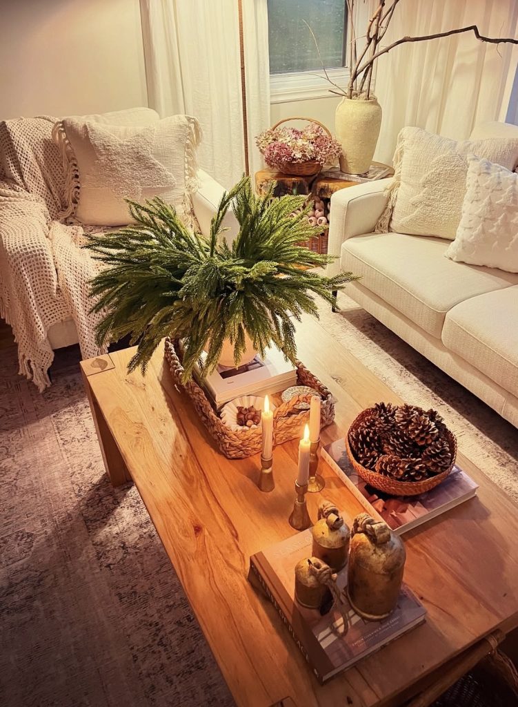 Holiday themed coffee table 