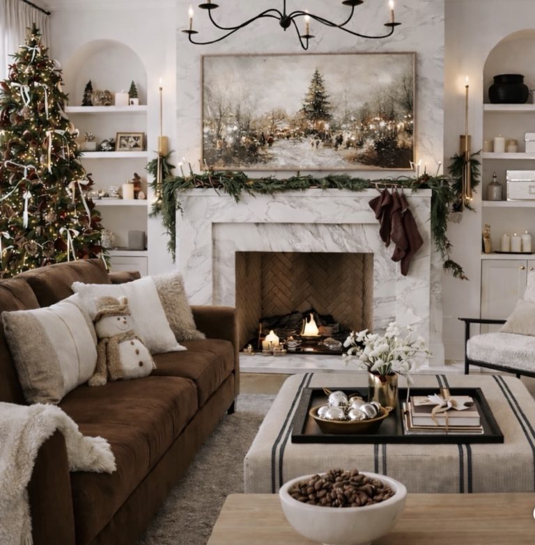 12 Holiday Themed Winter Living Room Decor Ideas for 2026