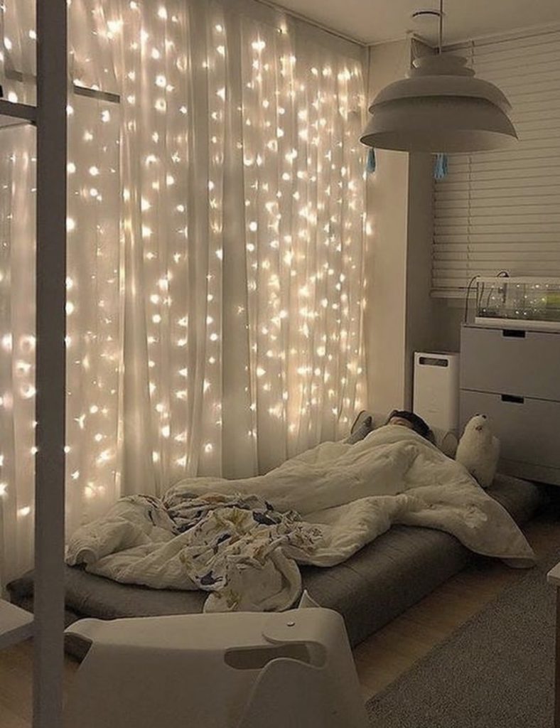 Fairy Lights Around Your Bed