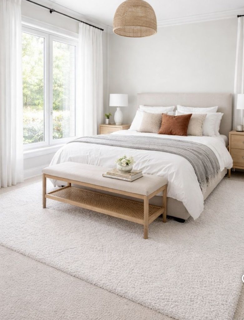 Soft Winter Bedroom Rug