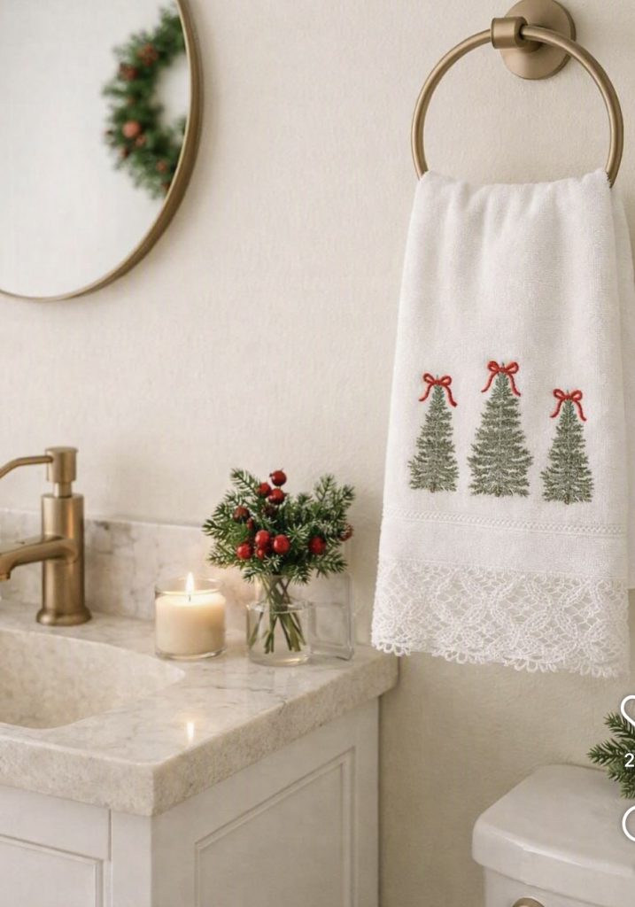 White and green Christmas color scheme