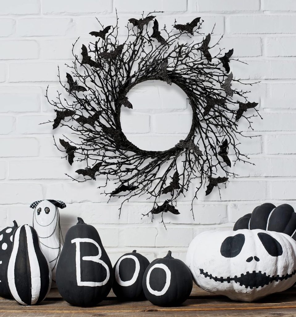 Halloween Bat Wreath