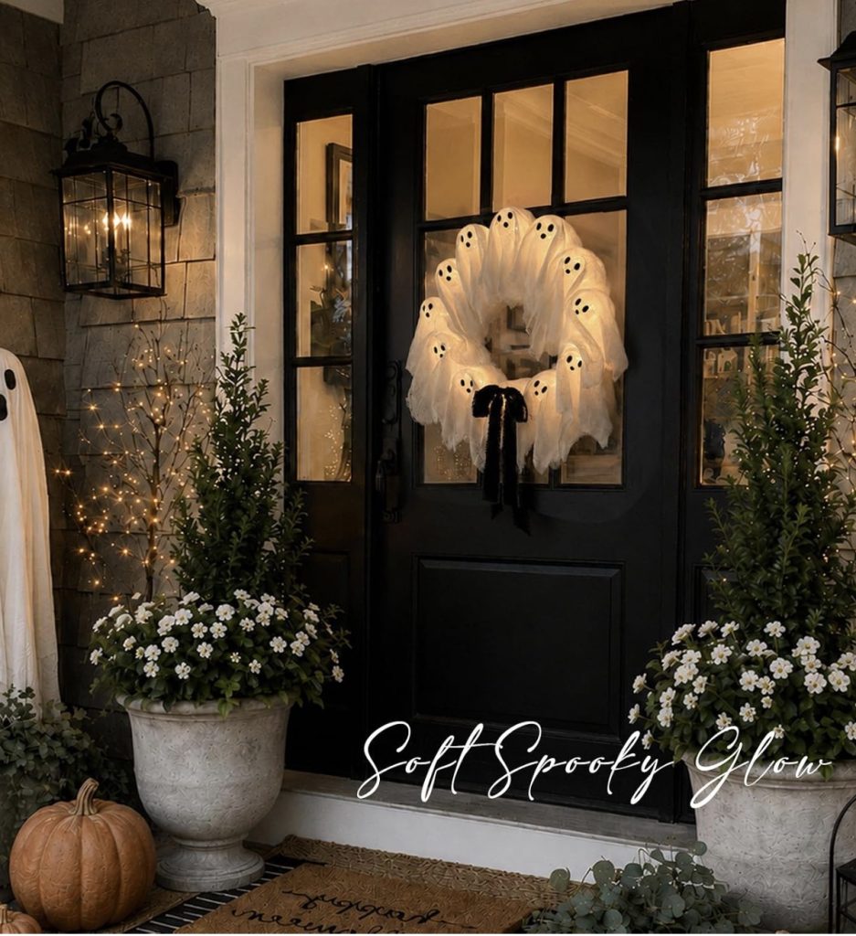 Friendly Ghost Halloween Wreath