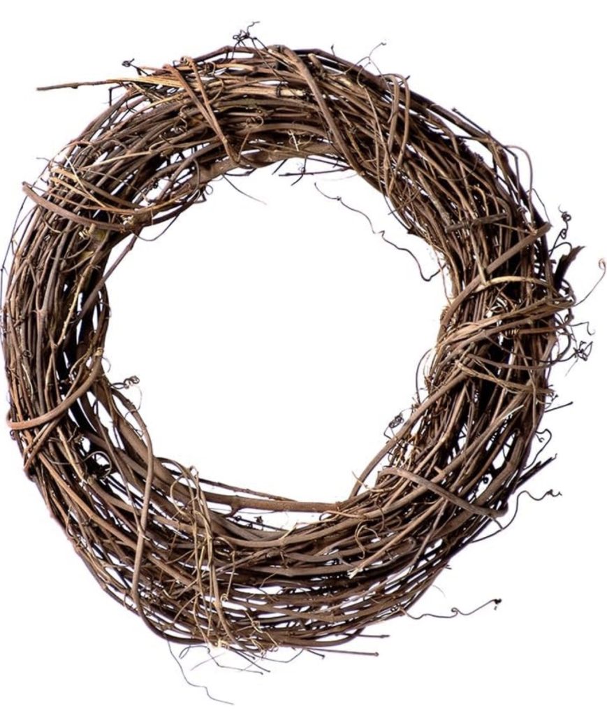 Grapevine Wreath With Rust-Colored Ribbon