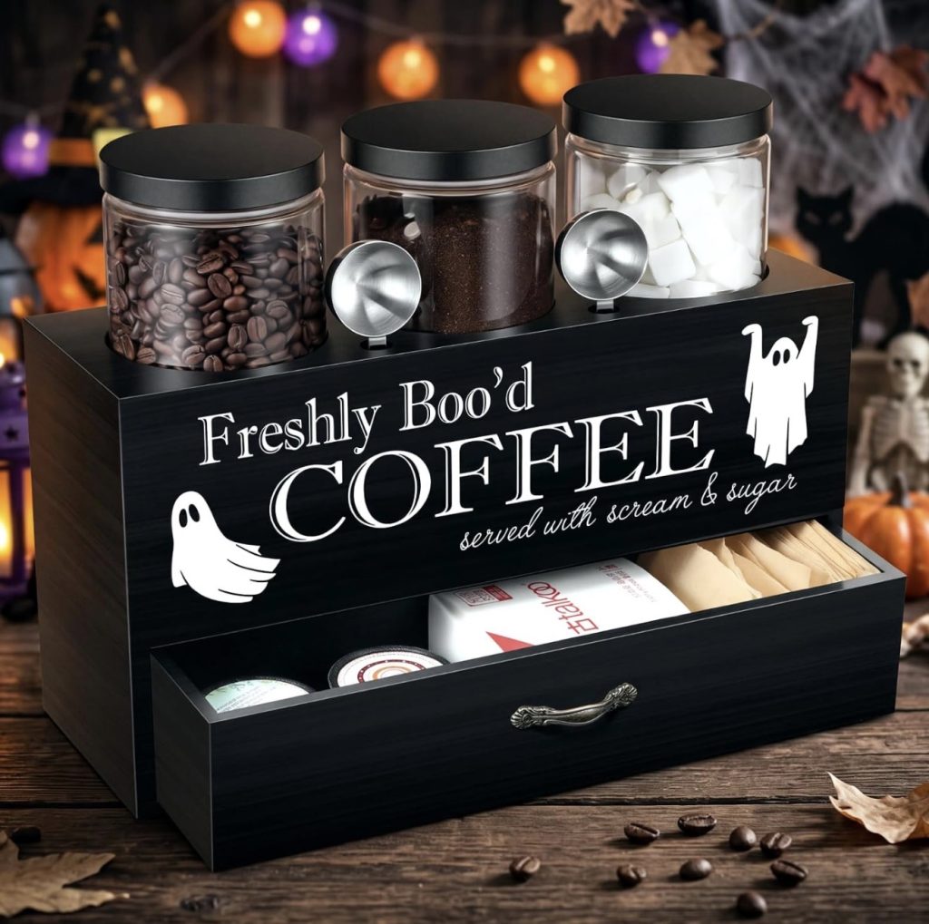 Create a Vintage Halloween Coffee Station