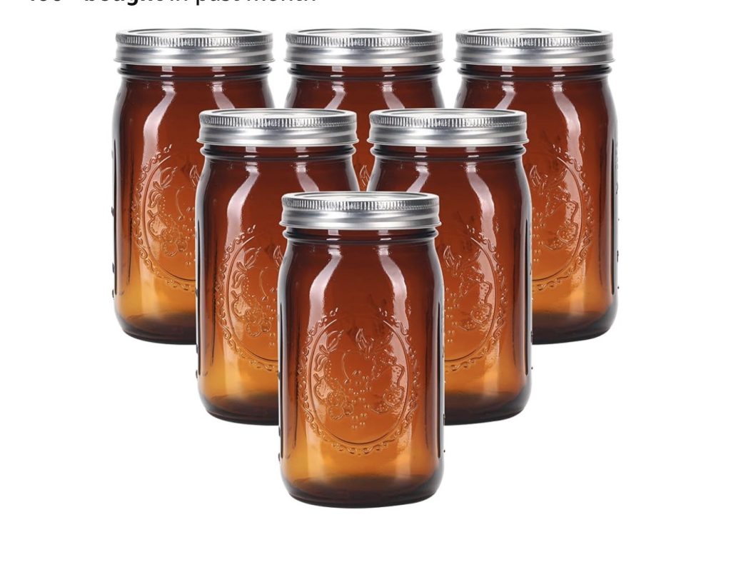 Decorate With Amber Glass Jars
