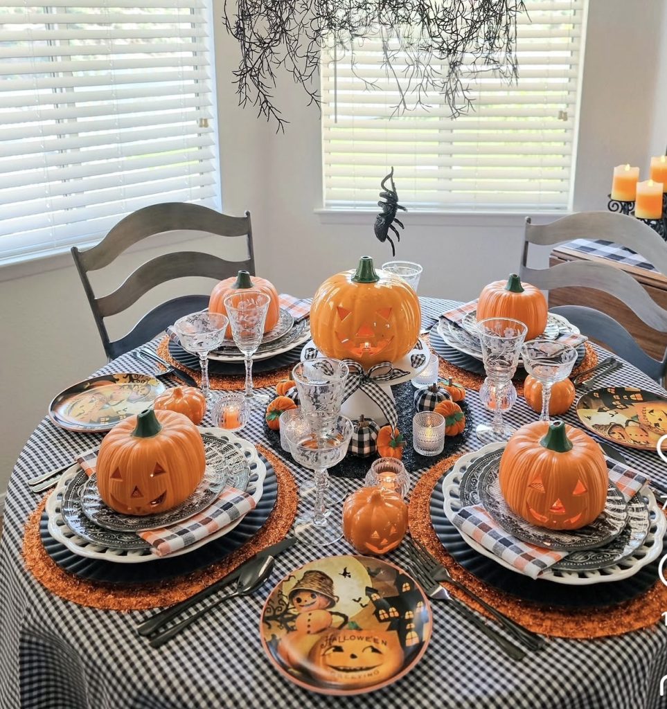 Vintage Halloween Table Setting