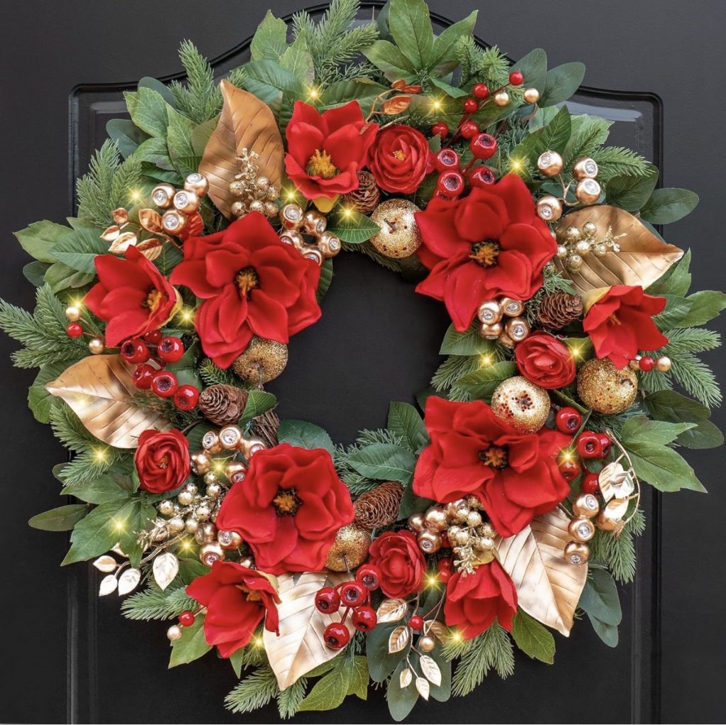 Magnolia And Evergreen Christmas Wreaths