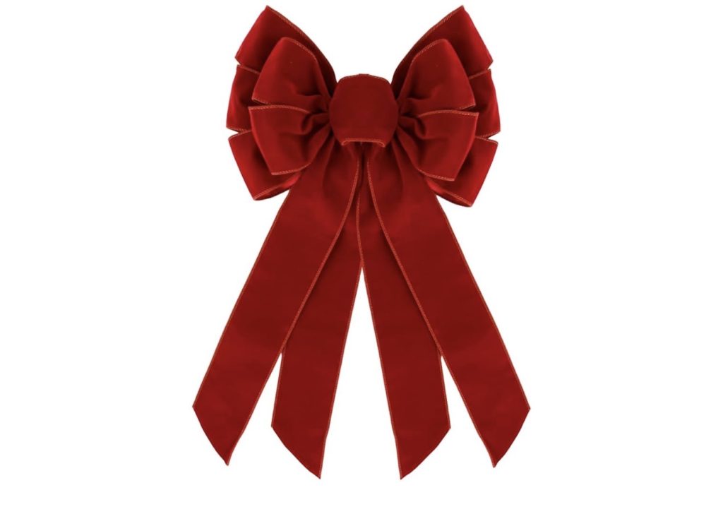 Oversized Red Velvet Bow Wreaths