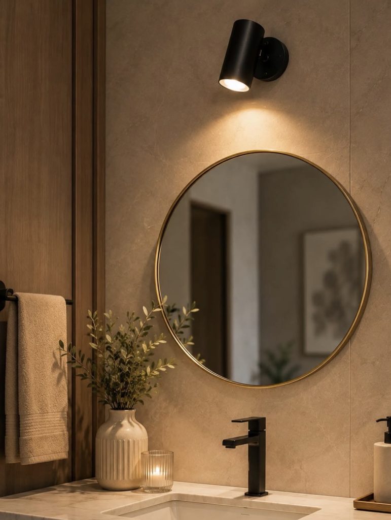 Black Modern Flush Mount Light