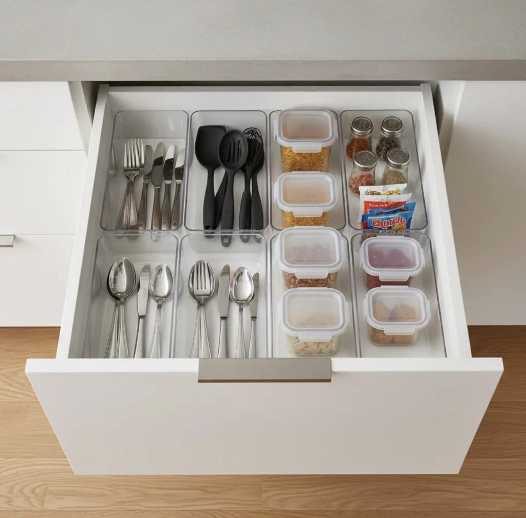 Add Small Baskets to Your Kitchen Drawers