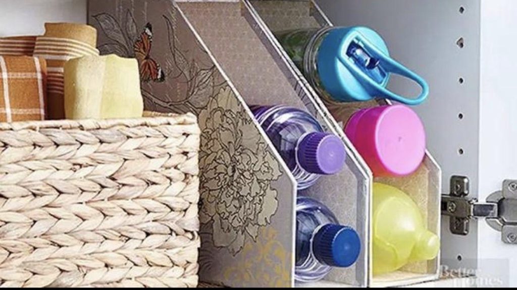 Turn Magazine Holders Into a Pot Lid Organizer