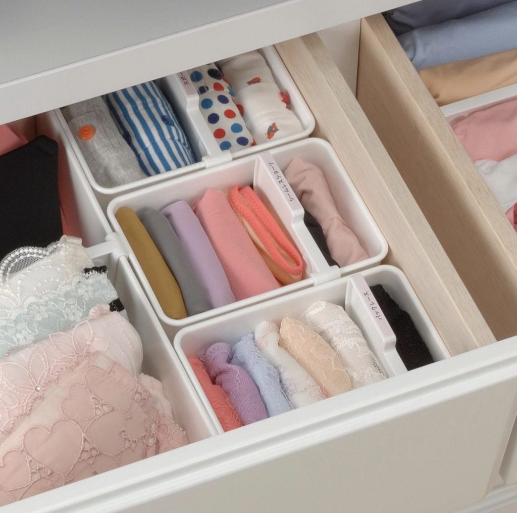 Turn Small Plastic Bins Into a Dresser Drawer System