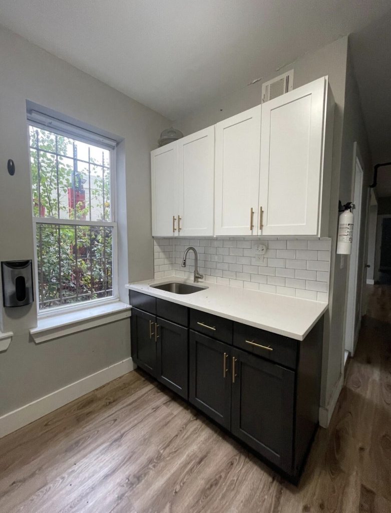 White Cabinets With Matte Black Lower Cabinets