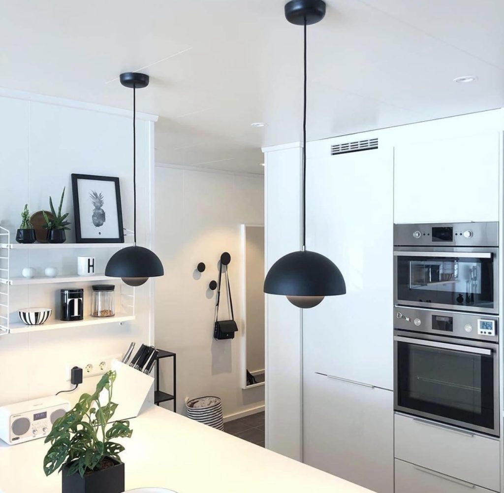 Black statement pendant light